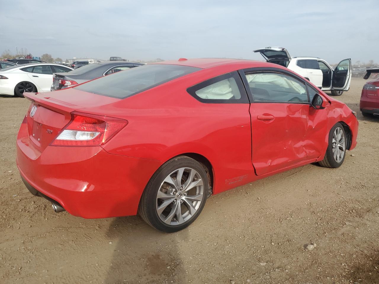2012 Honda Civic VIN 2HGFG4A57CH701191 Copart auction photo, side / front end damage thumbnail 3