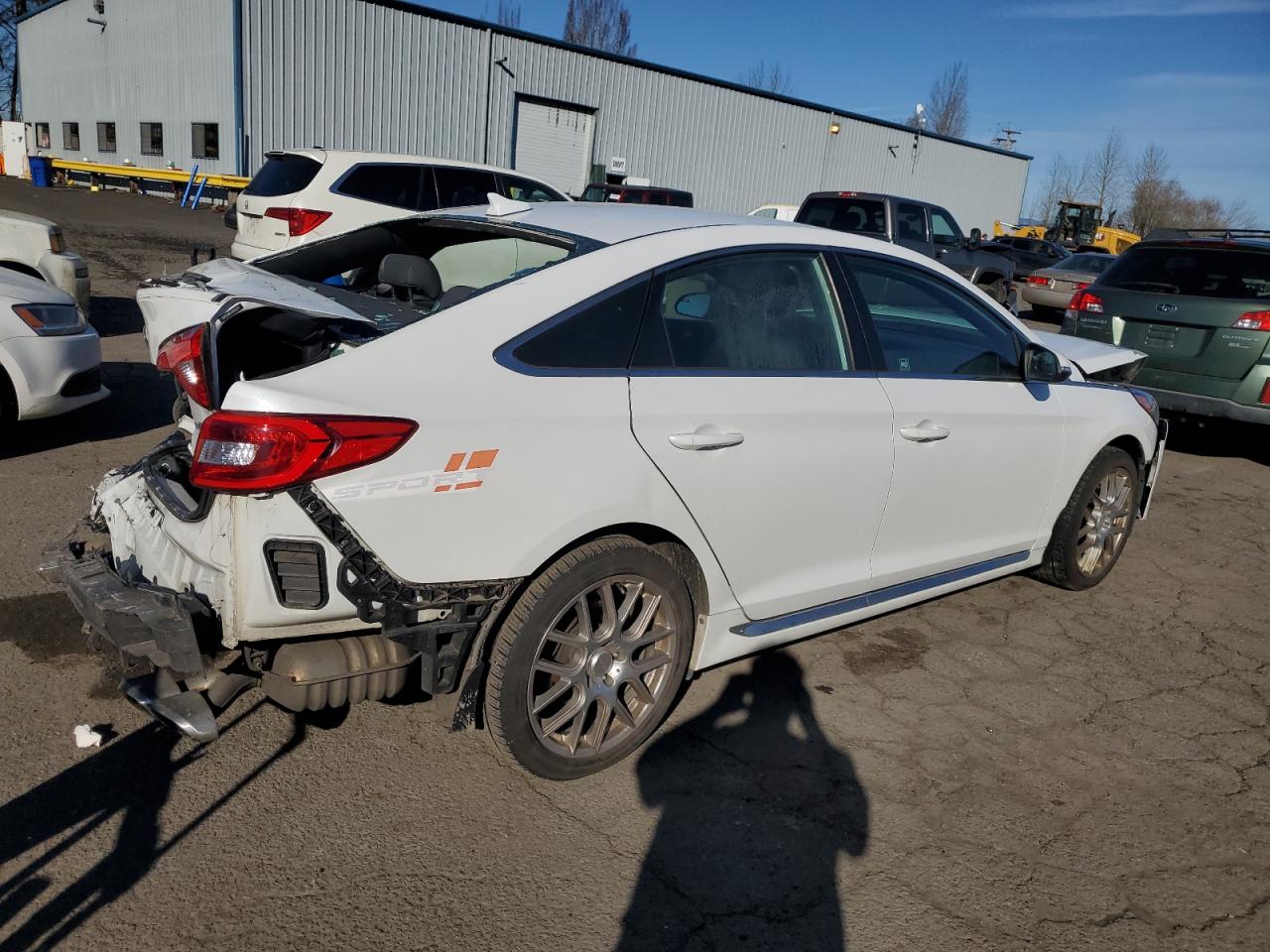 2017 Hyundai Sonata VIN 5NPE34AB5HH560356 Copart auction photo, rear end / front end damage thumbnail 3