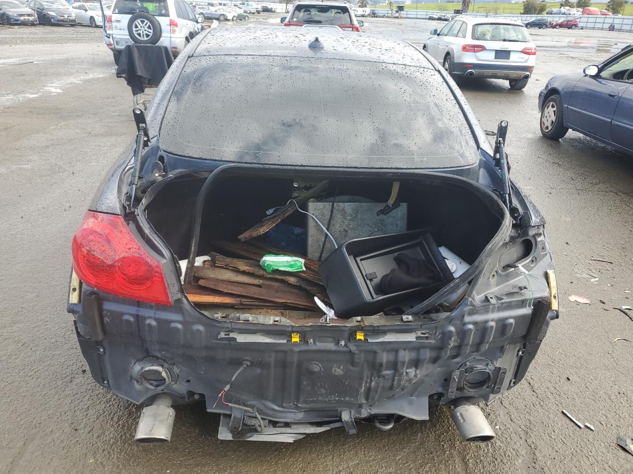 2011 Infiniti G VIN JN1DV6AP3BM600706 Copart auction photo, vandalism damage thumbnail 6
