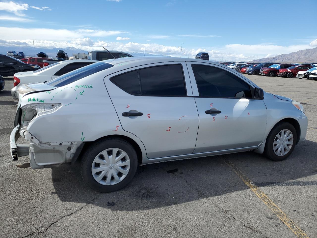 2014 Nissan Versa VIN 3N1CN7AP4EL857941 Copart auction photo, rear end damage thumbnail 3