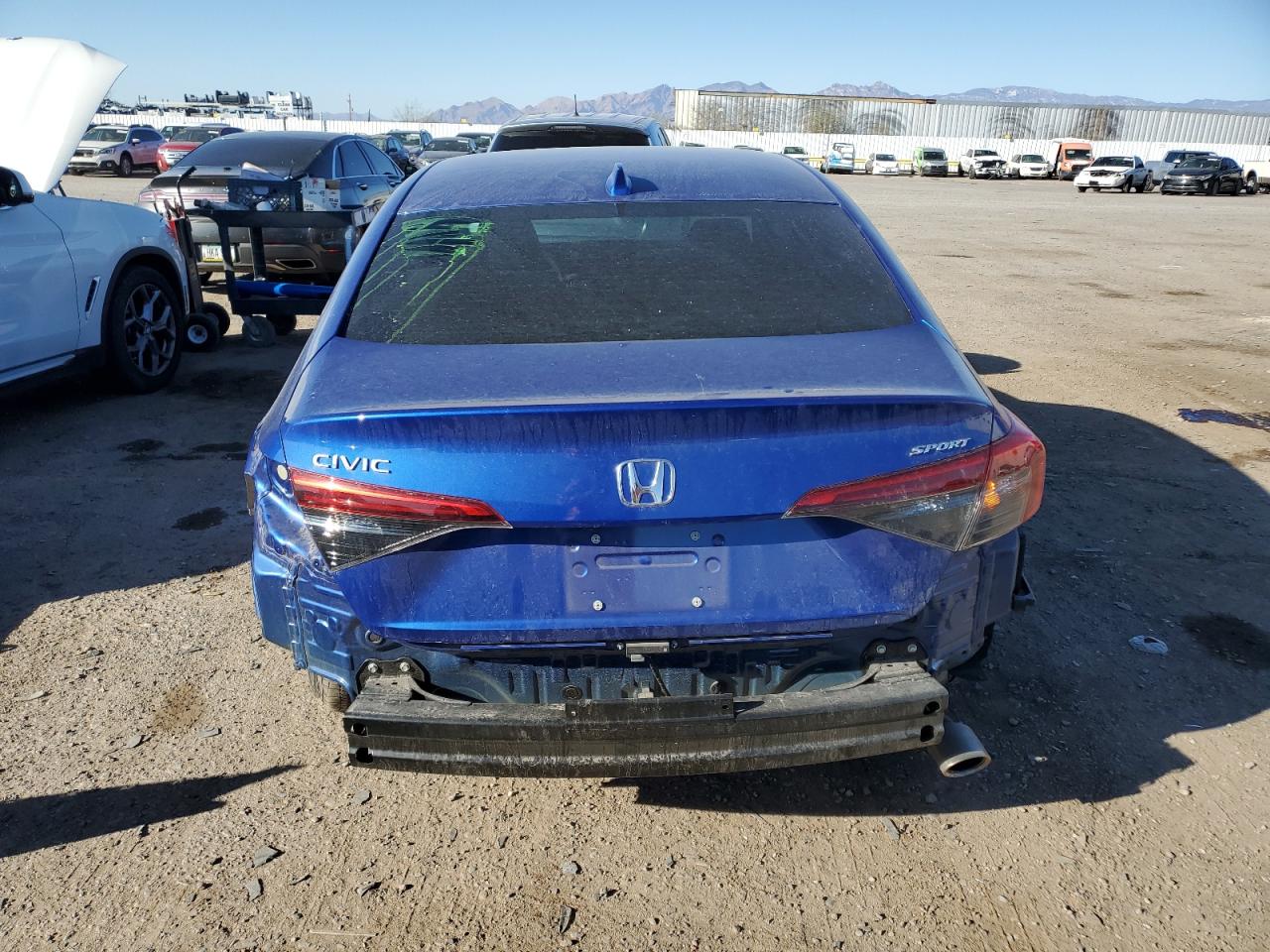 2022 Honda Civic VIN 2HGFE2F50NH586536 Copart auction photo, rear end / undercarriage damage thumbnail 6