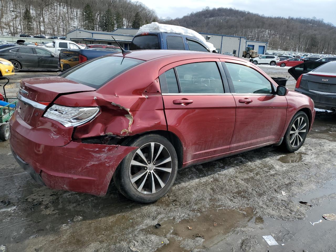 2013 Chrysler 200 VIN 1C3CCBBG9DN718007 Copart auction photo, side / rear end damage thumbnail 3