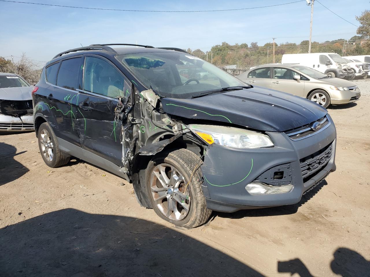 2013 Ford Escape VIN 1FMCU9H97DUA37615 Copart auction photo, all over / undercarriage damage thumbnail 4