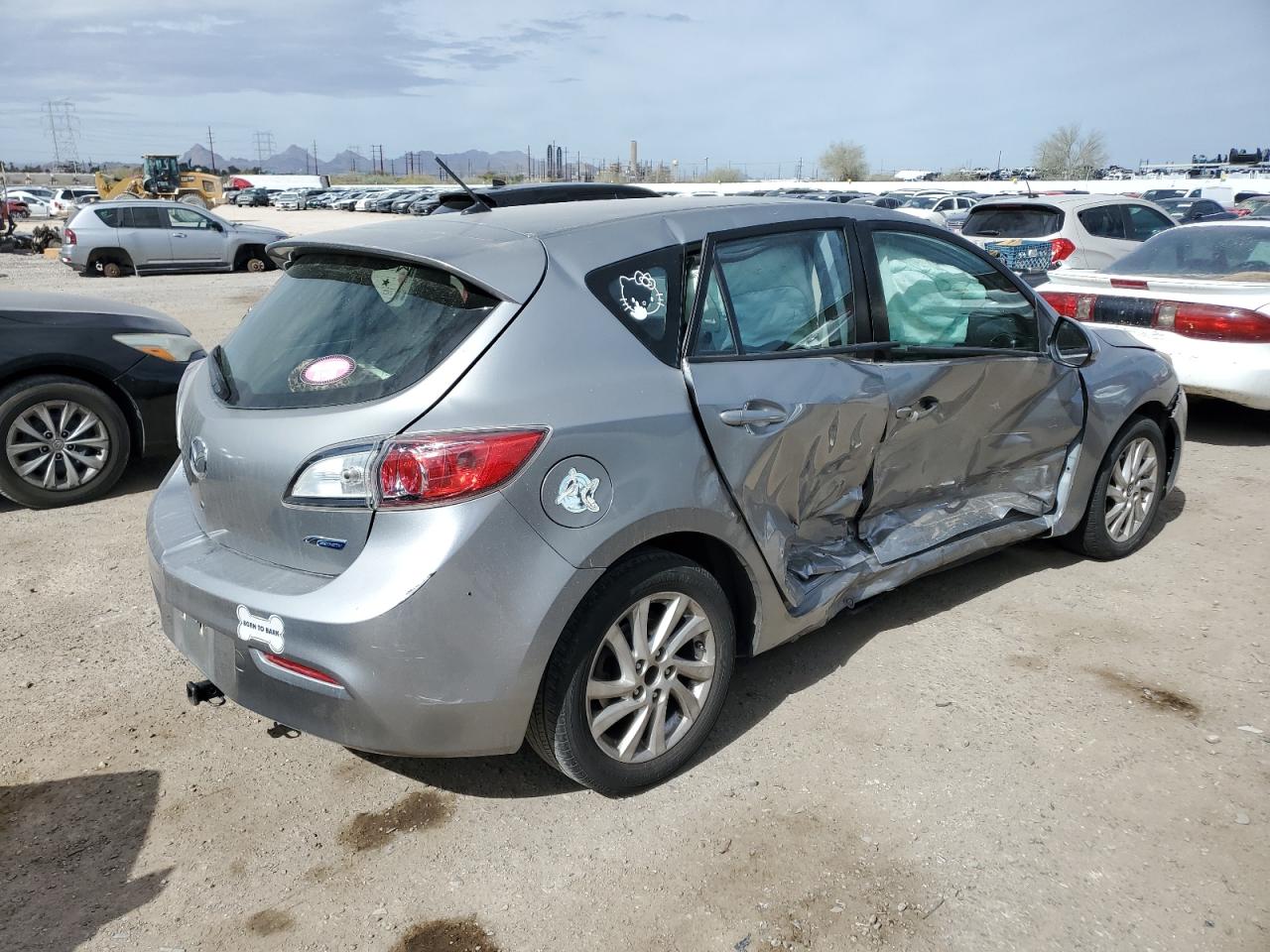 2013 Mazda 3 VIN JM1BL1M75D1816344 Copart auction photo, side / front end damage thumbnail 3