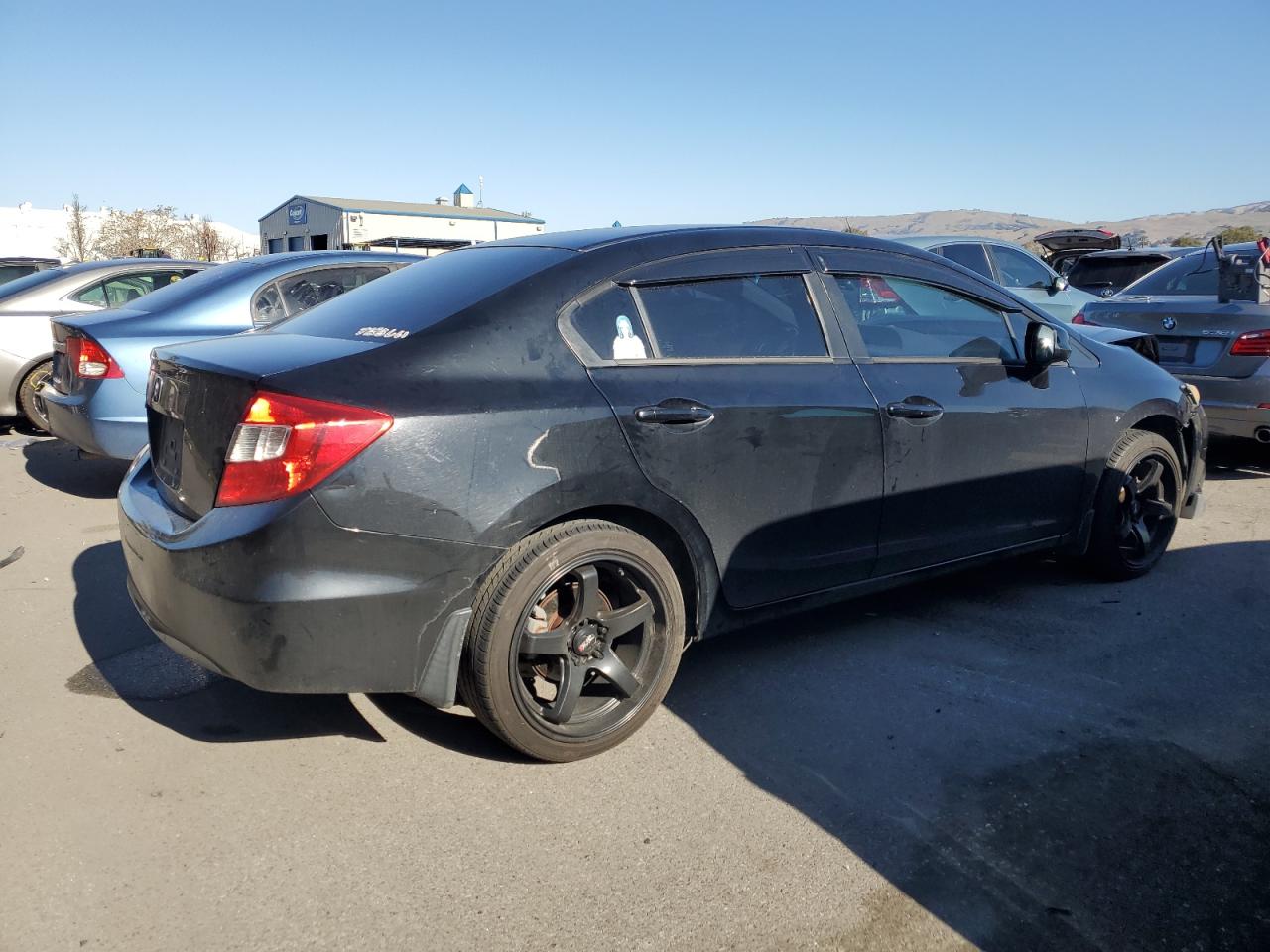 2012 Honda Civic VIN 2HGFB2F84CH300123 Copart auction photo, front end damage thumbnail 3
