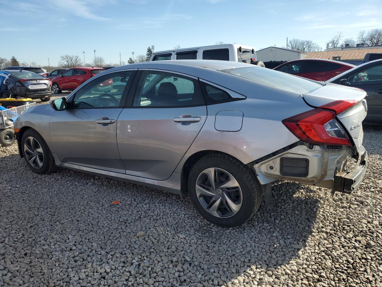 2020 Honda Civic VIN 2HGFC2F62LH520338 Copart auction photo, front end / rear end damage thumbnail 2