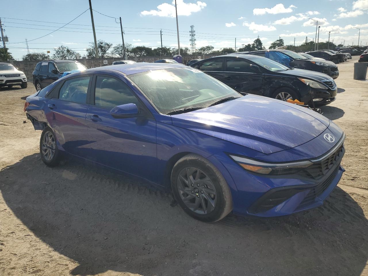 2024 Hyundai Elantra VIN KMHLM4DG8RU691540 Copart auction photo, rear end / side damage thumbnail 4