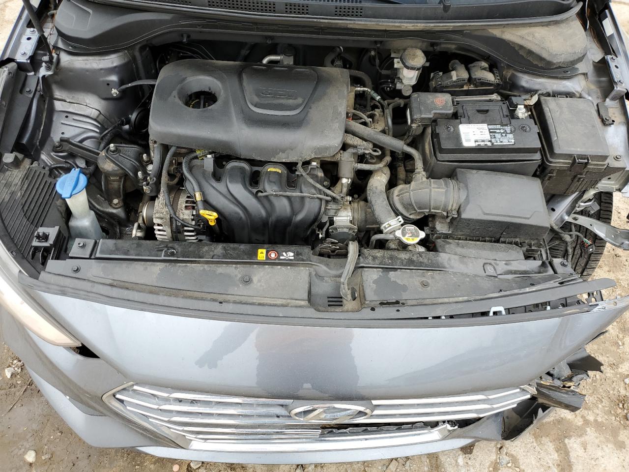 2019 Hyundai Accent VIN 3KPC24A39KE044600 Copart auction photo, front end / side damage thumbnail 11