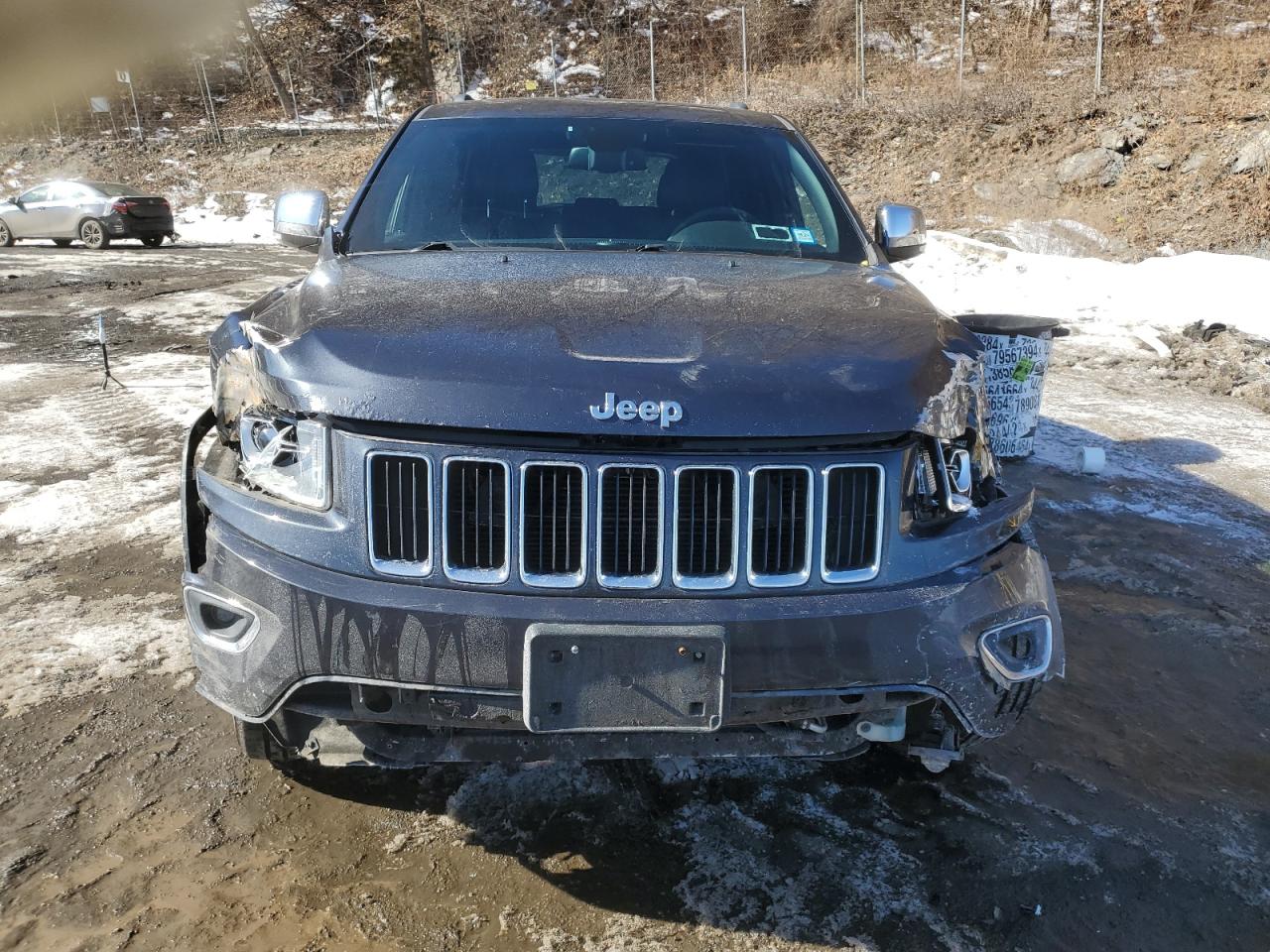 2014 Jeep Grand Cherokee VIN 1C4RJFBGXEC325455 Copart auction photo, front end / side damage thumbnail 5
