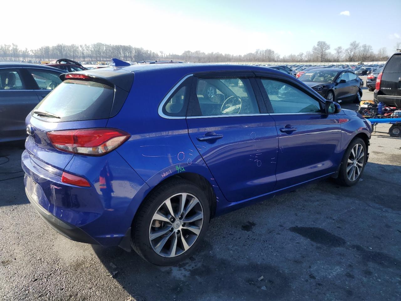2019 Hyundai Elantra VIN KMHH35LE8KU10216 Copart auction photo, front end / side damage thumbnail 3