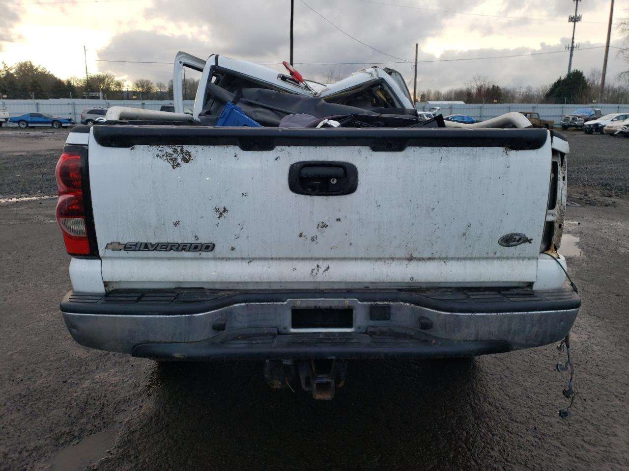 2006 Chevrolet Silverado VIN 1GCGK13U46F252384 Copart auction photo, all over damage thumbnail 6
