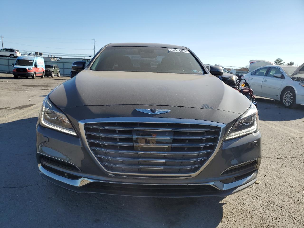 2018 Genesis G80 VIN KMHGN4JEXJU251891 Copart auction photo, rear end damage thumbnail 5