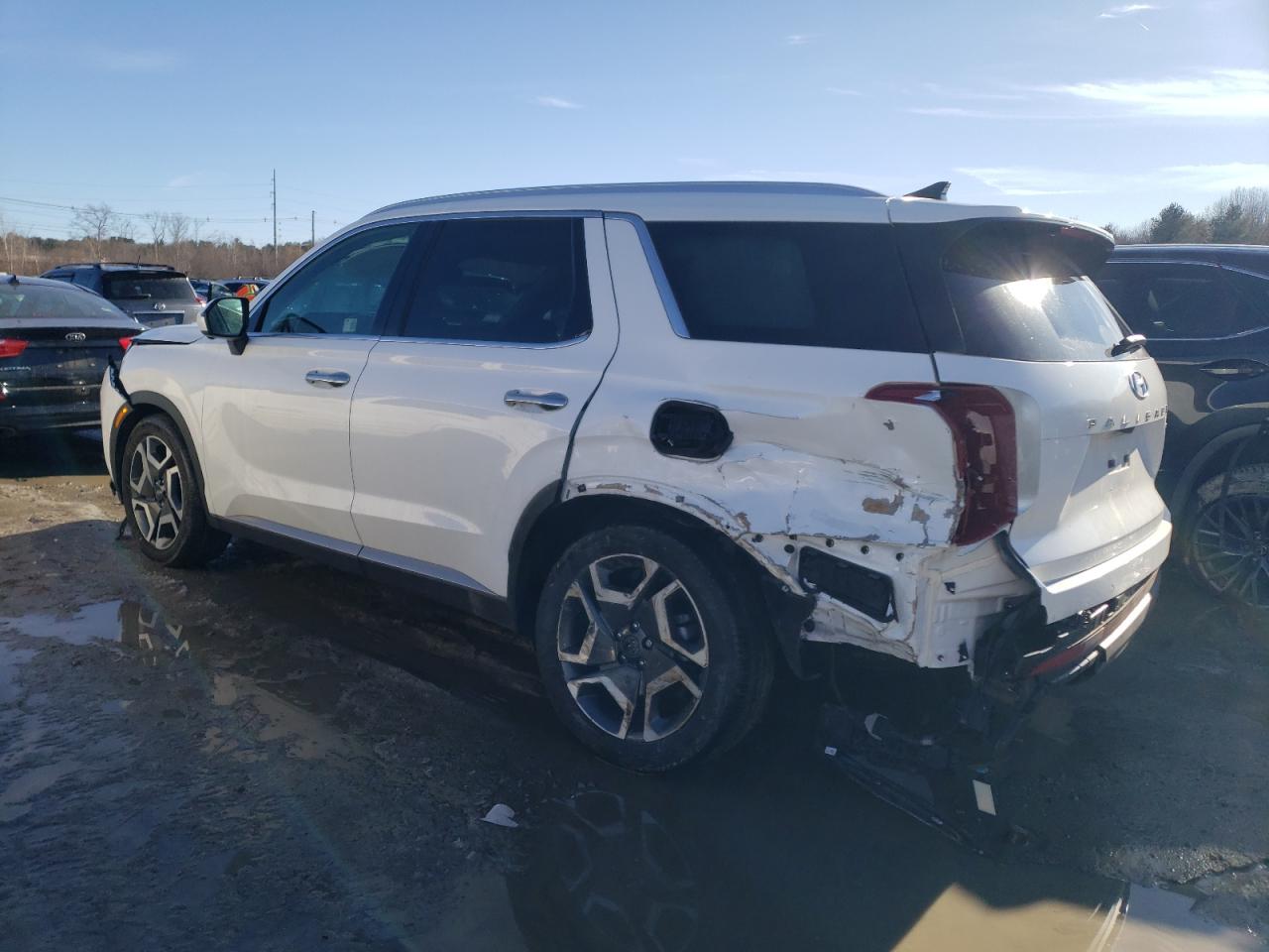 2024 Hyundai Palisade VIN KM8R5DGEXRU718044 Copart auction photo, front end / rear end damage thumbnail 2