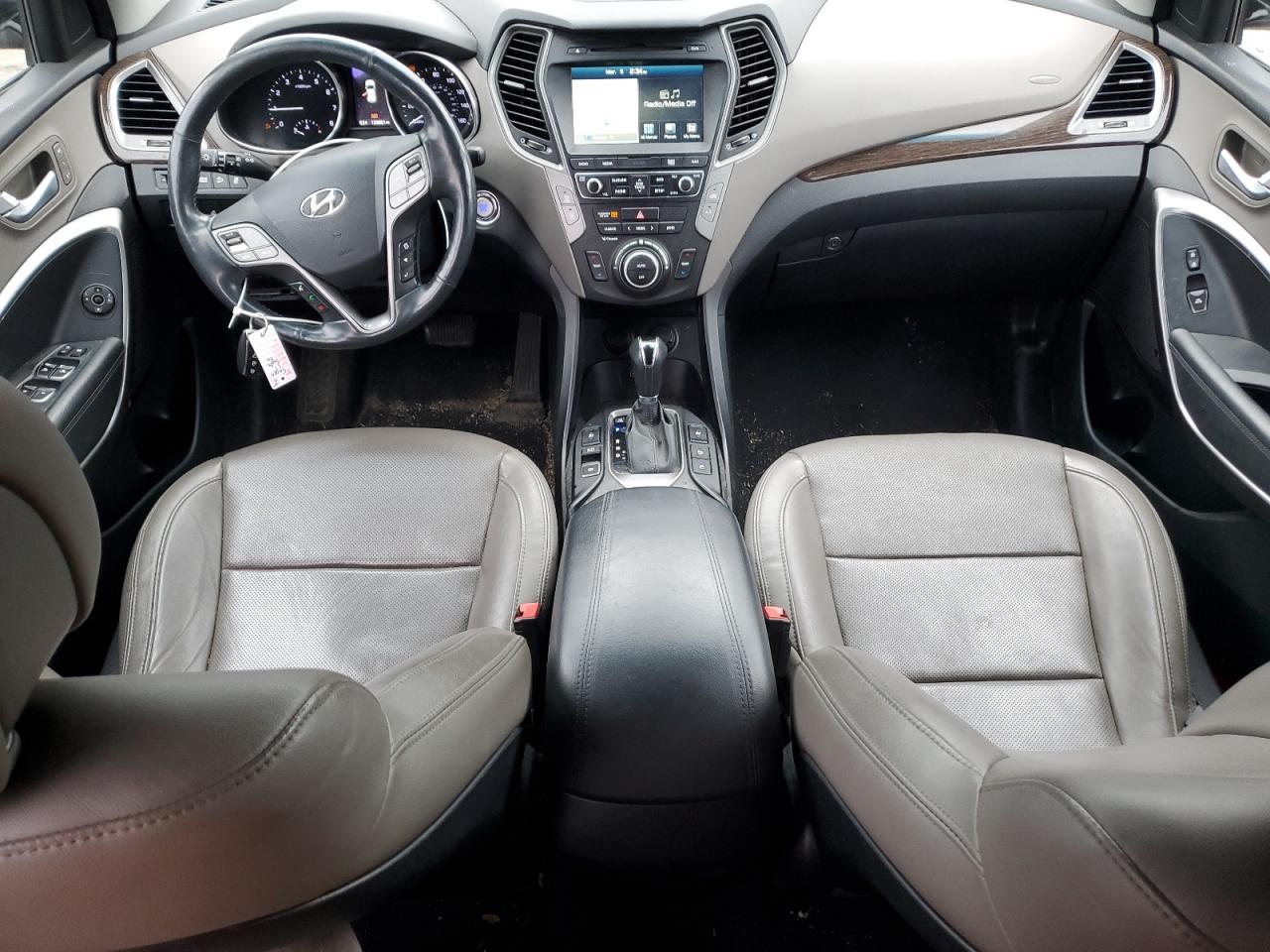 2017 Hyundai Santa Fe VIN 5XYZWDLA1HG406635 Copart auction photo, side damage thumbnail 8