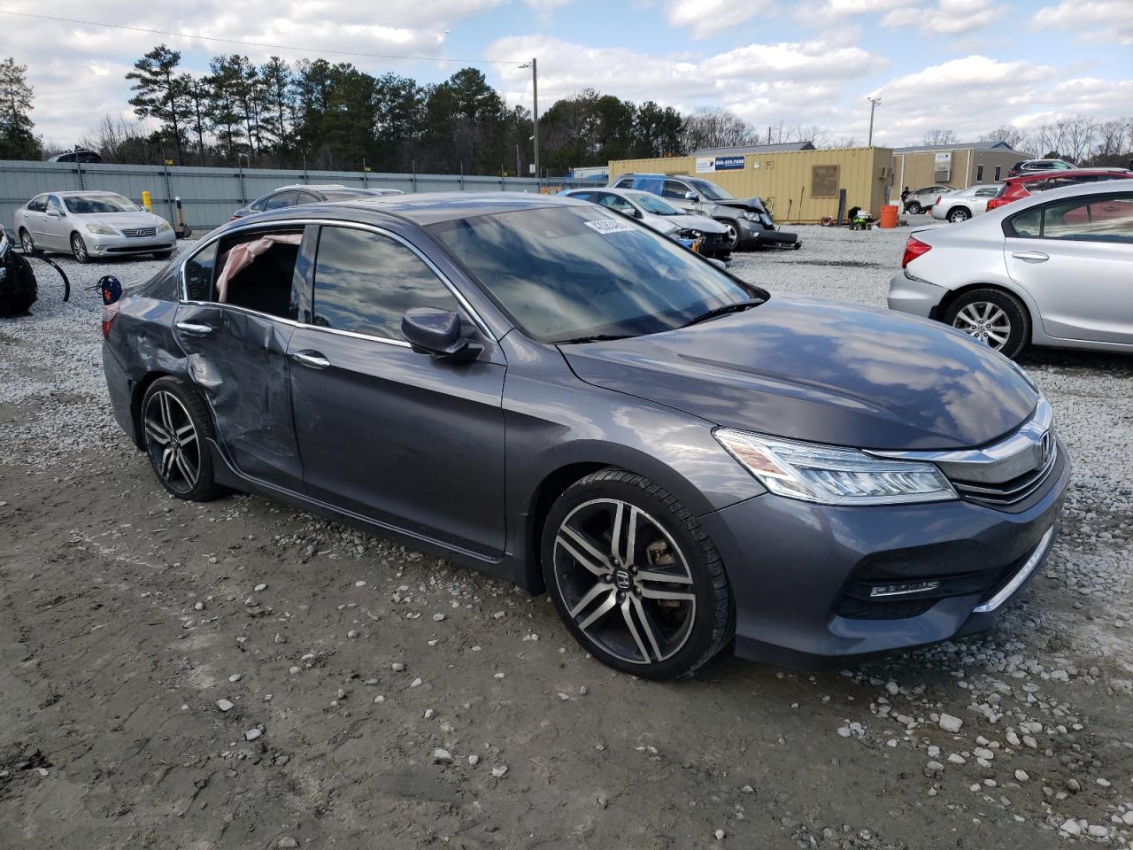 2017 Honda Accord VIN 1HGCR3F9XHA015350 Copart auction photo, side / rear end damage thumbnail 4