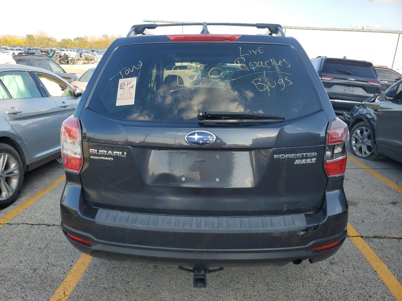 2016 Subaru Forester VIN JF2SJADC6GH543284 Copart auction photo, all over / frame damage damage thumbnail 6