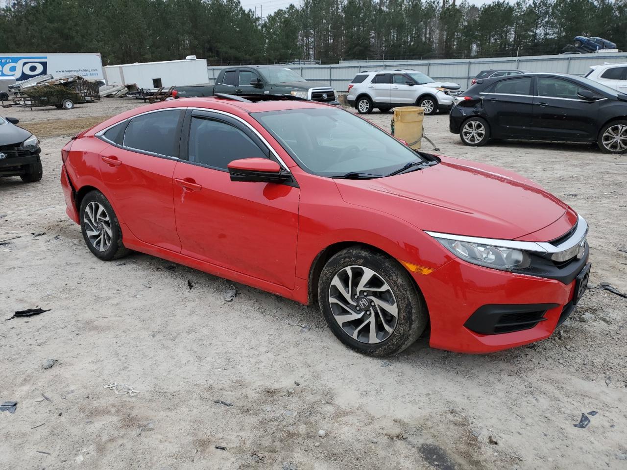 2018 Honda Civic VIN 2HGFC2F79JH610074 Copart auction photo, rear end / top/roof damage thumbnail 4