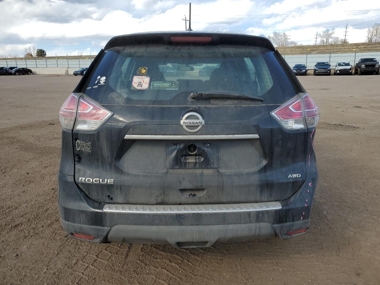 2016 Nissan Rogue VIN 5N1AT2MV6GC925349 Copart auction photo, front end / rear end damage thumbnail 6