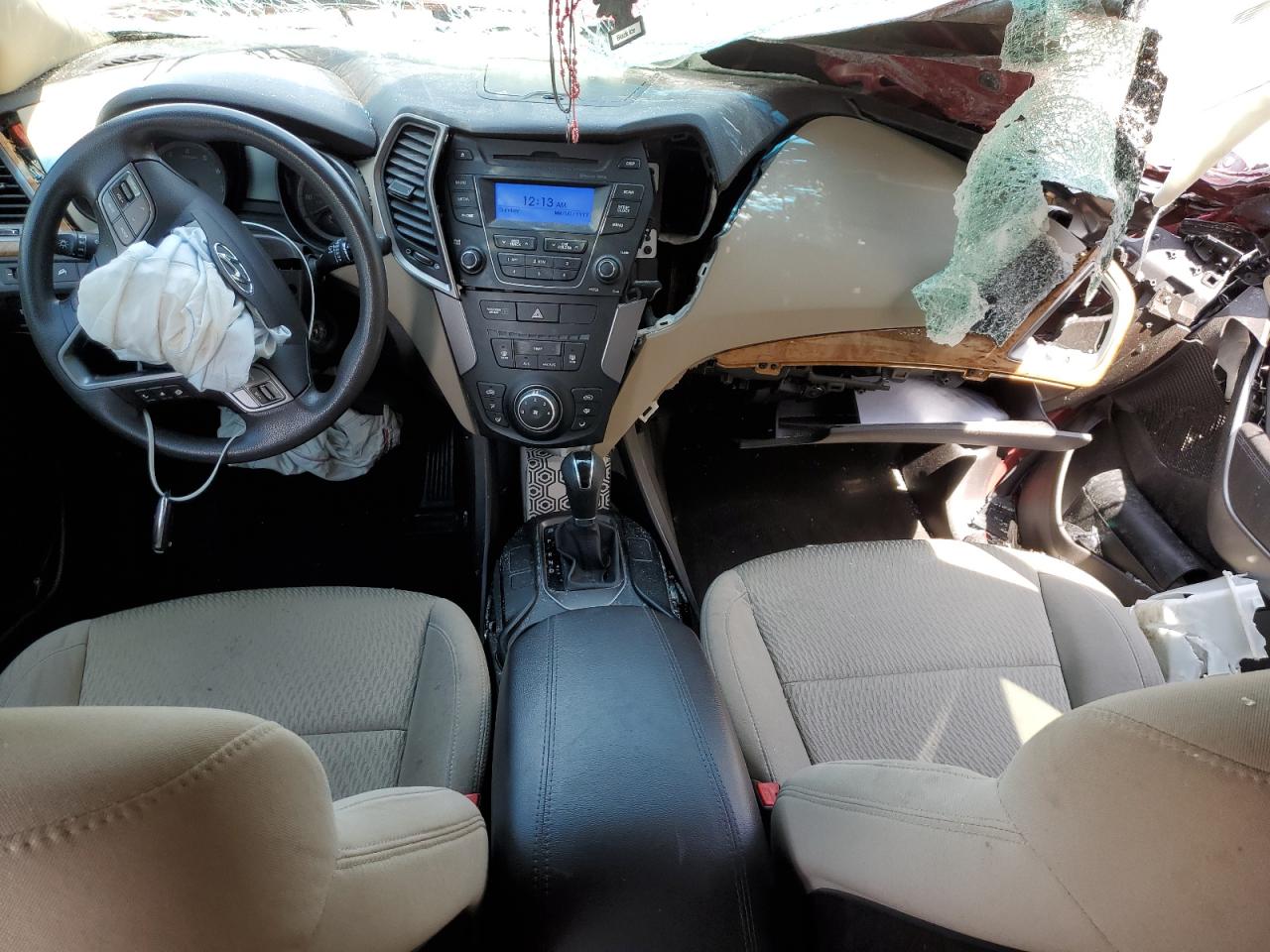 2015 Hyundai Santa Fe VIN 5XYZTDLB0FG261490 Copart auction photo, front end / side damage thumbnail 8
