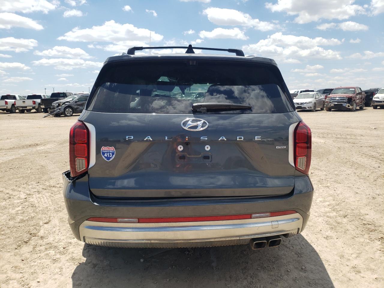 2024 Hyundai Palisade VIN KM8R7DGE8RU731952 Copart auction photo, side / front end damage thumbnail 6