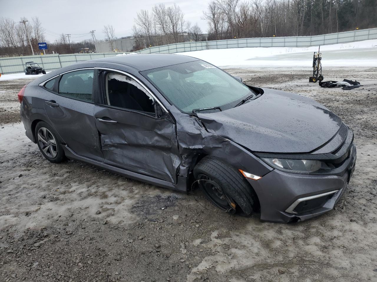 2021 Honda Civic VIN 2HGFC2F66MH505892 Copart auction photo, side / front end damage thumbnail 4