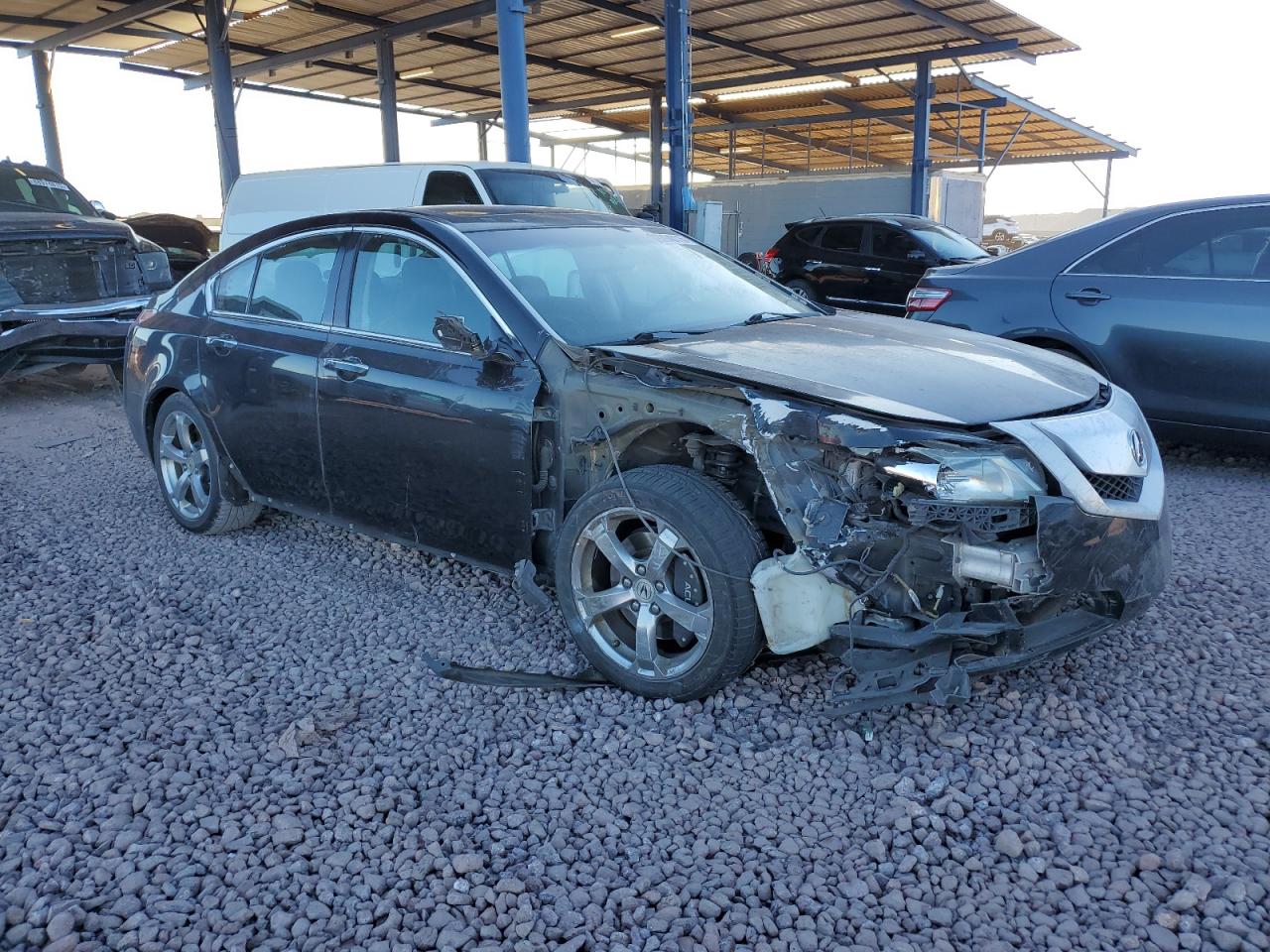 2009 Acura TL VIN 19UUA96509A006346 Copart auction photo, front end / side damage thumbnail 4