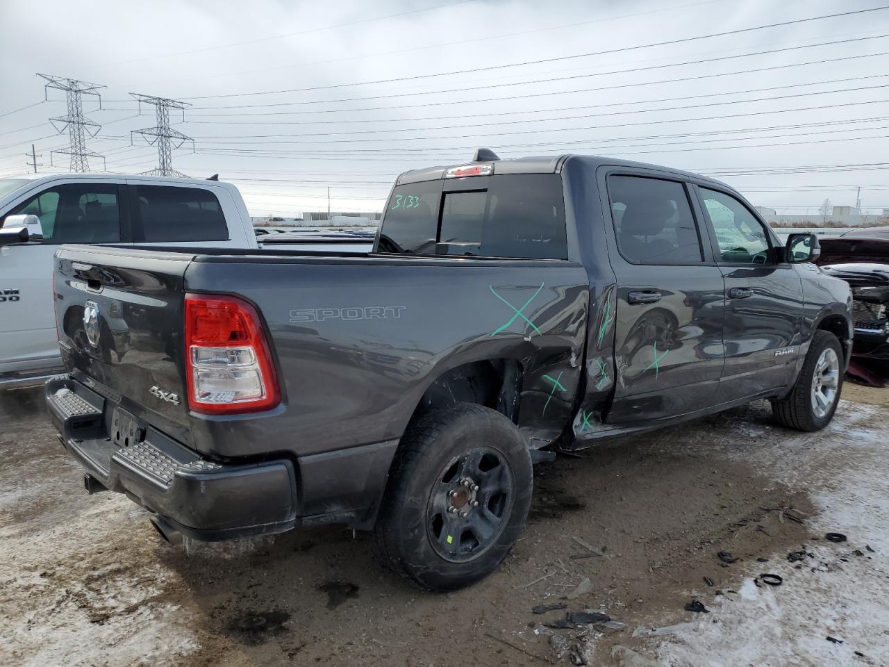 2020 RAM 1500 VIN 1C6SRFFT0LN299720 Copart auction photo, side / minor dent/scratches damage thumbnail 3