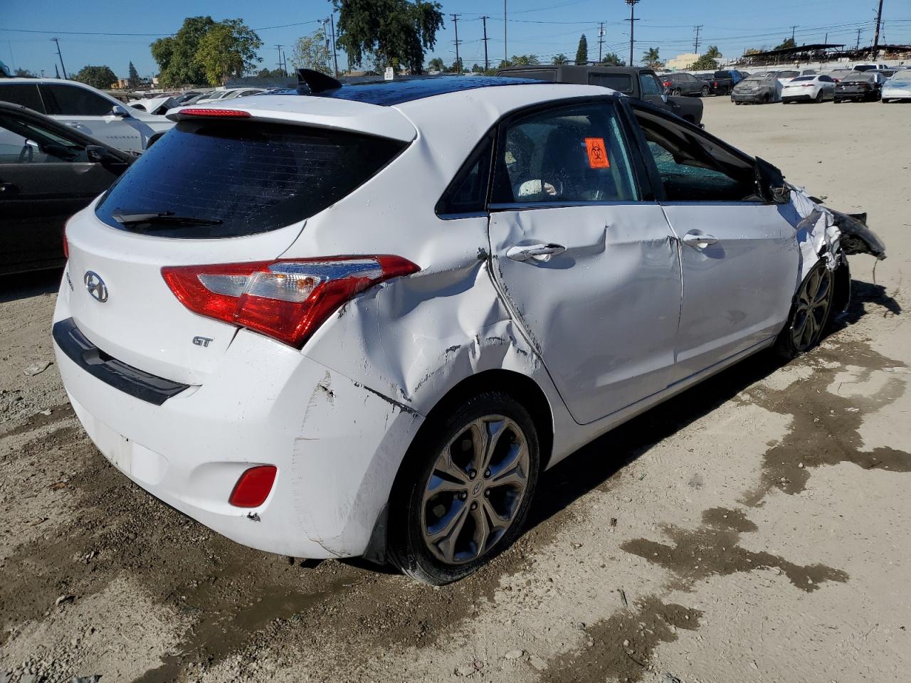 2013 Hyundai Elantra VIN KMHD35LEXDU132108 Copart auction photo, all over damage thumbnail 3