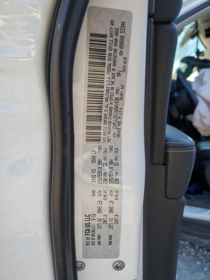 2017 Jeep Grand Cherokee VIN 1C4PJLDS1HW541639 Copart auction photo, front end / undercarriage damage thumbnail 14