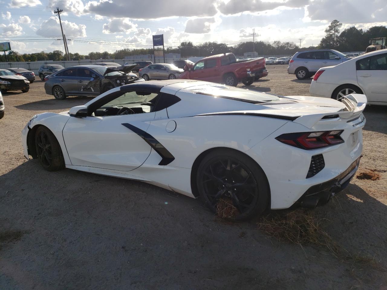 2020 Chevrolet Corvette VIN 1G1Y72D47L5109191 Copart auction photo, side / front end damage thumbnail 2
