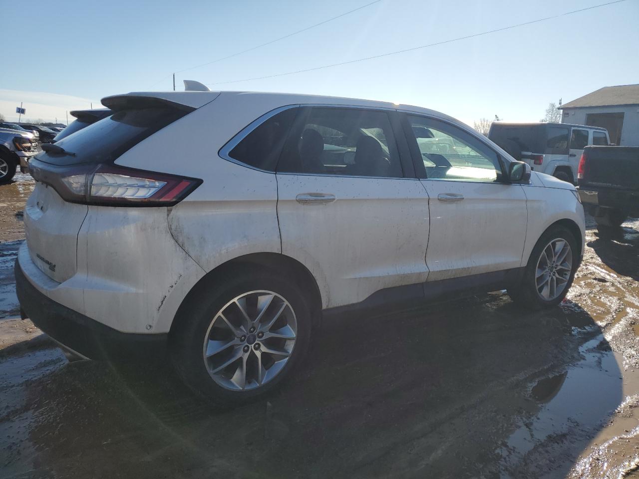 2017 Ford Edge VIN 2FMPK4K87HBC30854 Copart auction photo, front end / side damage thumbnail 3