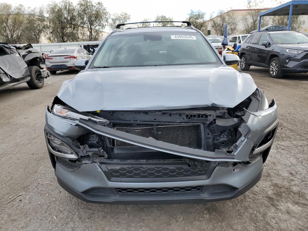 2021 Hyundai Kona VIN KM8K22AA2MU612863 Copart auction photo, front end damage thumbnail 5