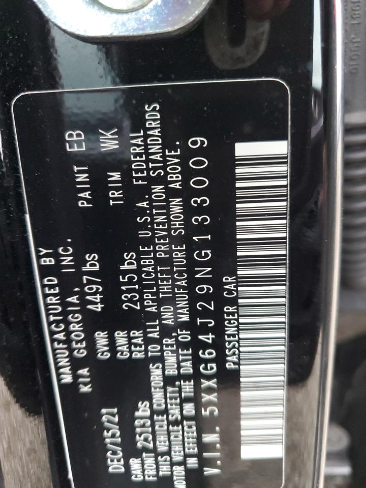 2022 KIA K5 VIN 5XXG64J29NG133009 Copart auction photo, side damage thumbnail 14