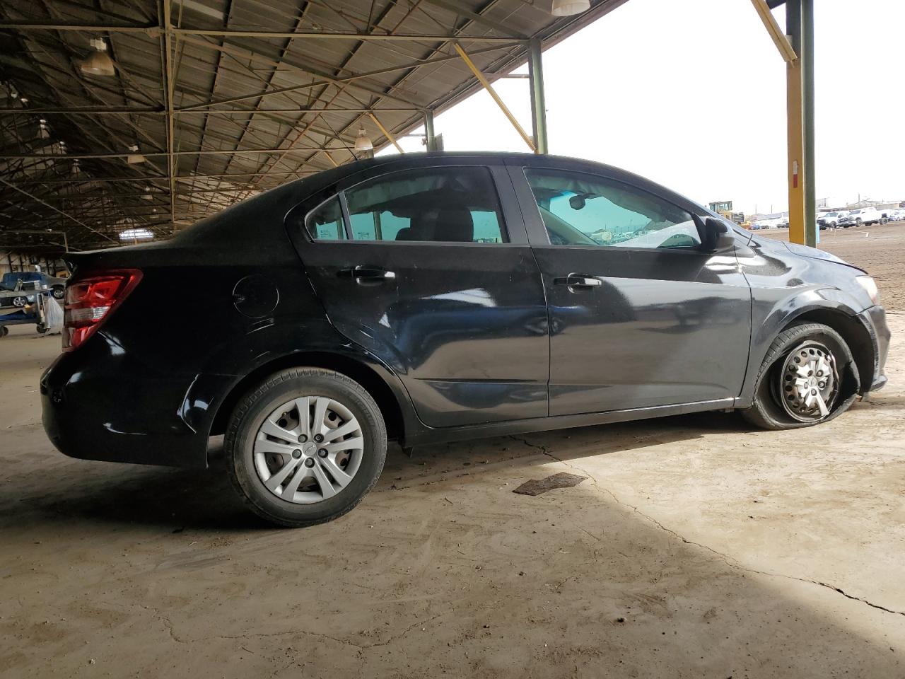 2017 Chevrolet Sonic VIN 1G1JB5SH2H4167794 Copart auction photo, front end / side damage thumbnail 3