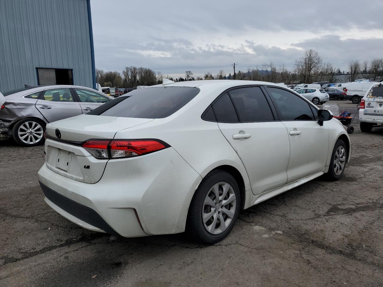 2021 Toyota Corolla VIN JTDEPMAE1MJ121204 Copart auction photo, side / rear end damage thumbnail 3