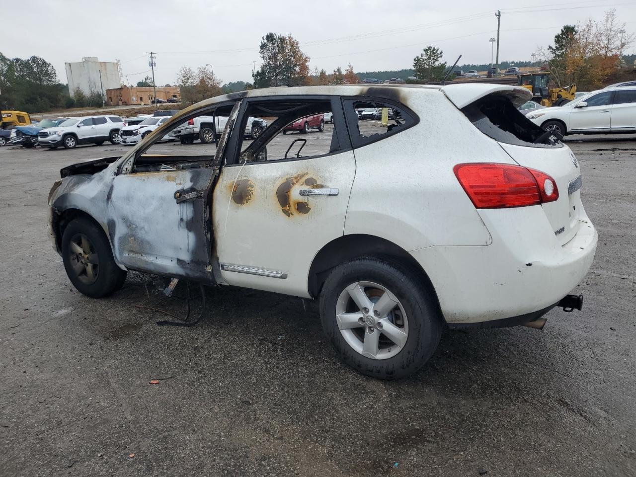2013 Nissan Rogue VIN JN8AS5MVXDW606608 Copart auction photo, burn damage thumbnail 2