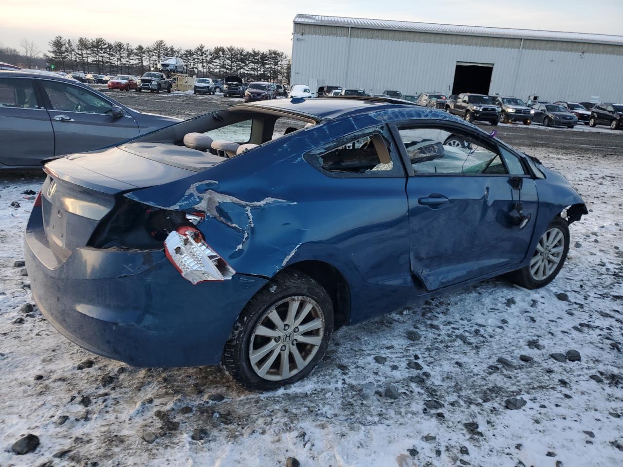 2012 Honda Civic VIN 2HGFG3B83CH539353 Copart auction photo, all over damage thumbnail 3
