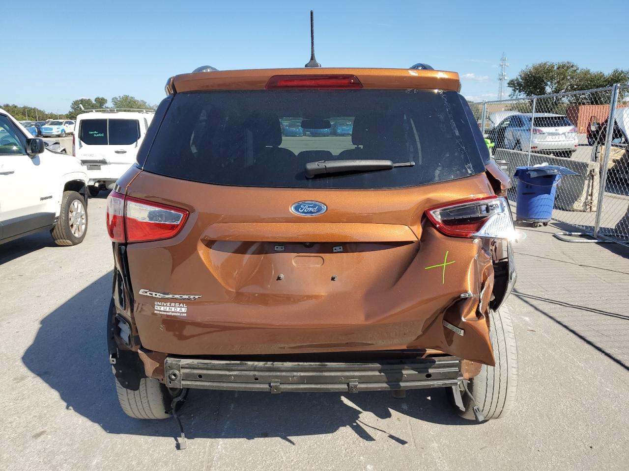 2018 Ford EcoSport VIN MAJ3P1TE4JC229891 Copart auction photo, rear end / minor dent/scratches damage thumbnail 6