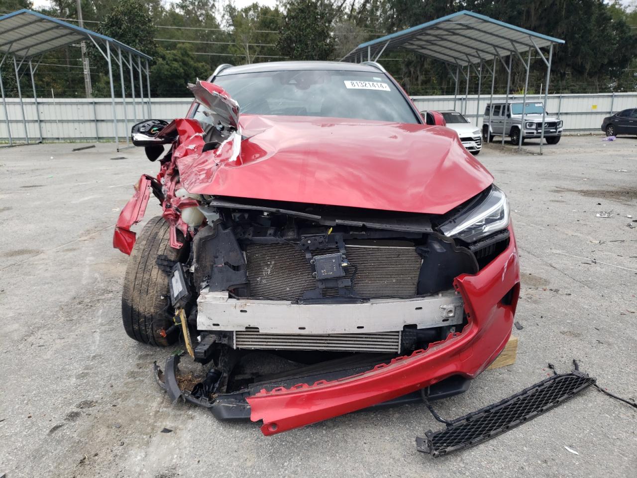 2020 Infiniti QX50 VIN 3PCAJ5M36LF119406 Copart auction photo, front end damage thumbnail 5