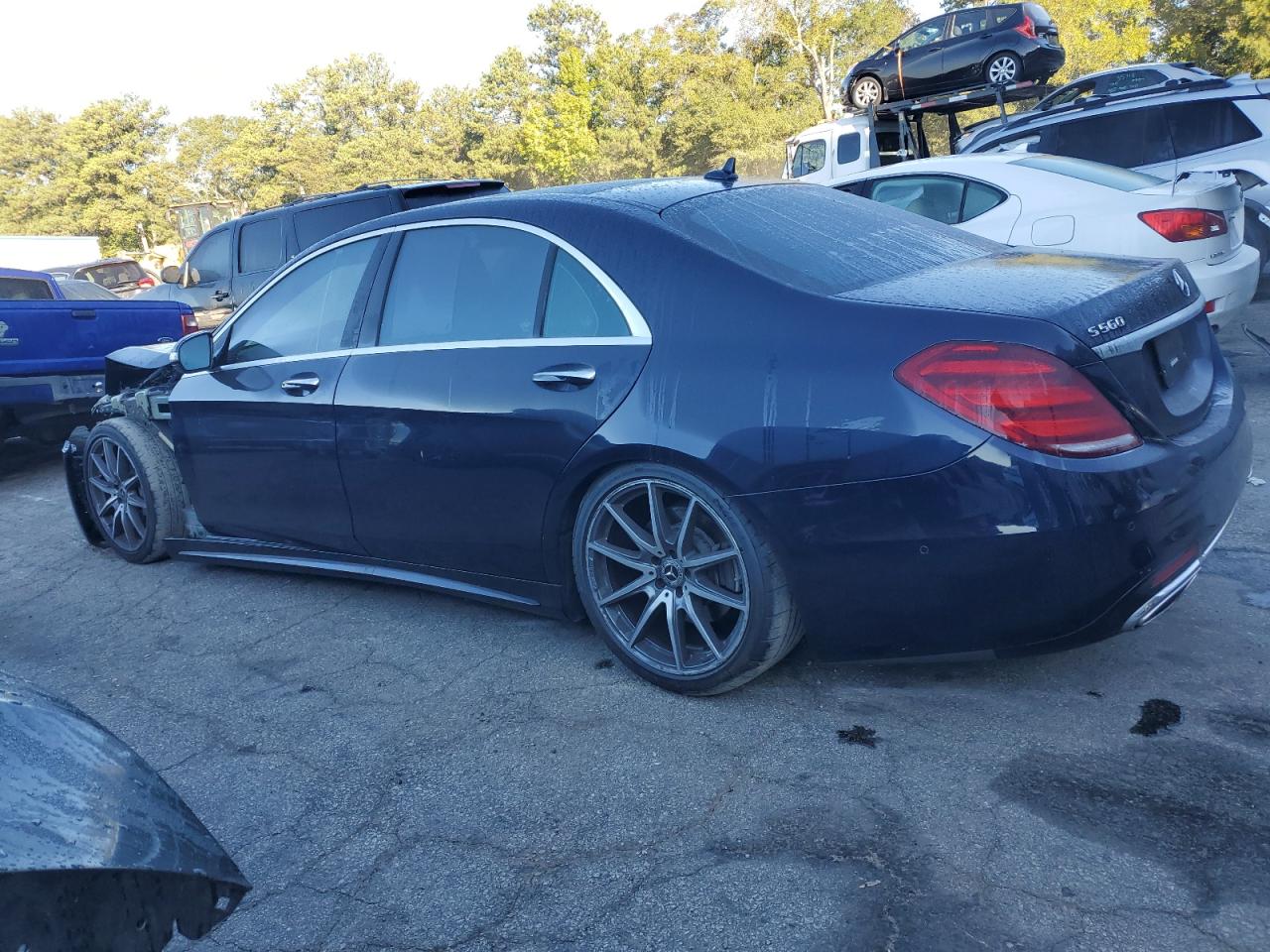 2019 Mercedes-Benz S-klasse VIN WDDUG8DB6KA474822 Copart auction photo, front end damage thumbnail 2