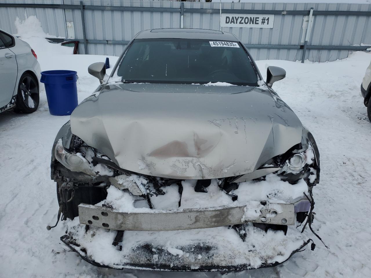 2016 Lexus IS VIN JTHBA1D25G5029268 Copart auction photo, front end / rear end damage thumbnail 5