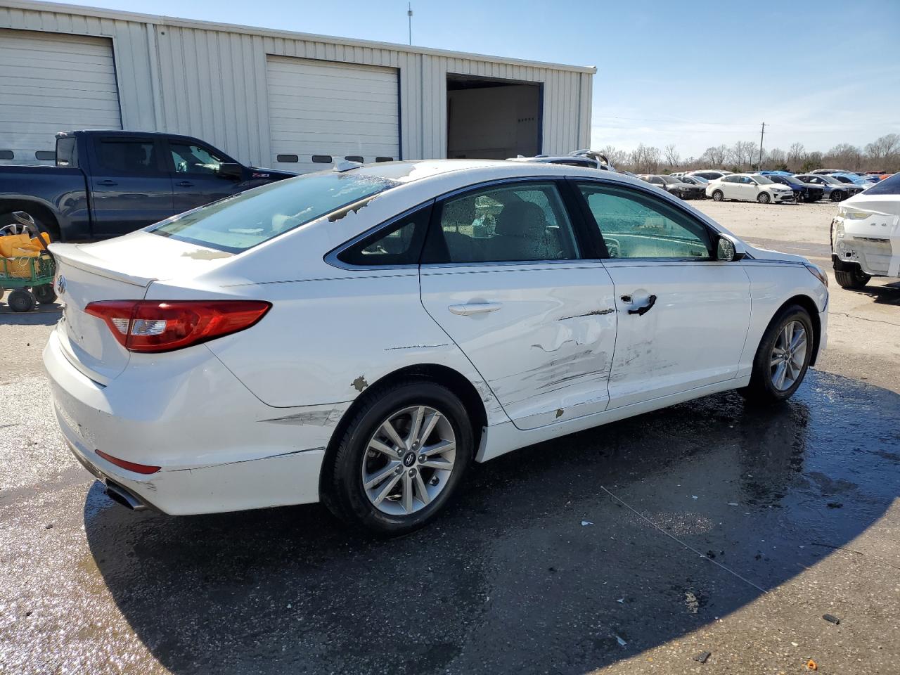 2016 Hyundai Sonata VIN 5NPE24AF6GH305316 Copart auction photo, side / front end damage thumbnail 3