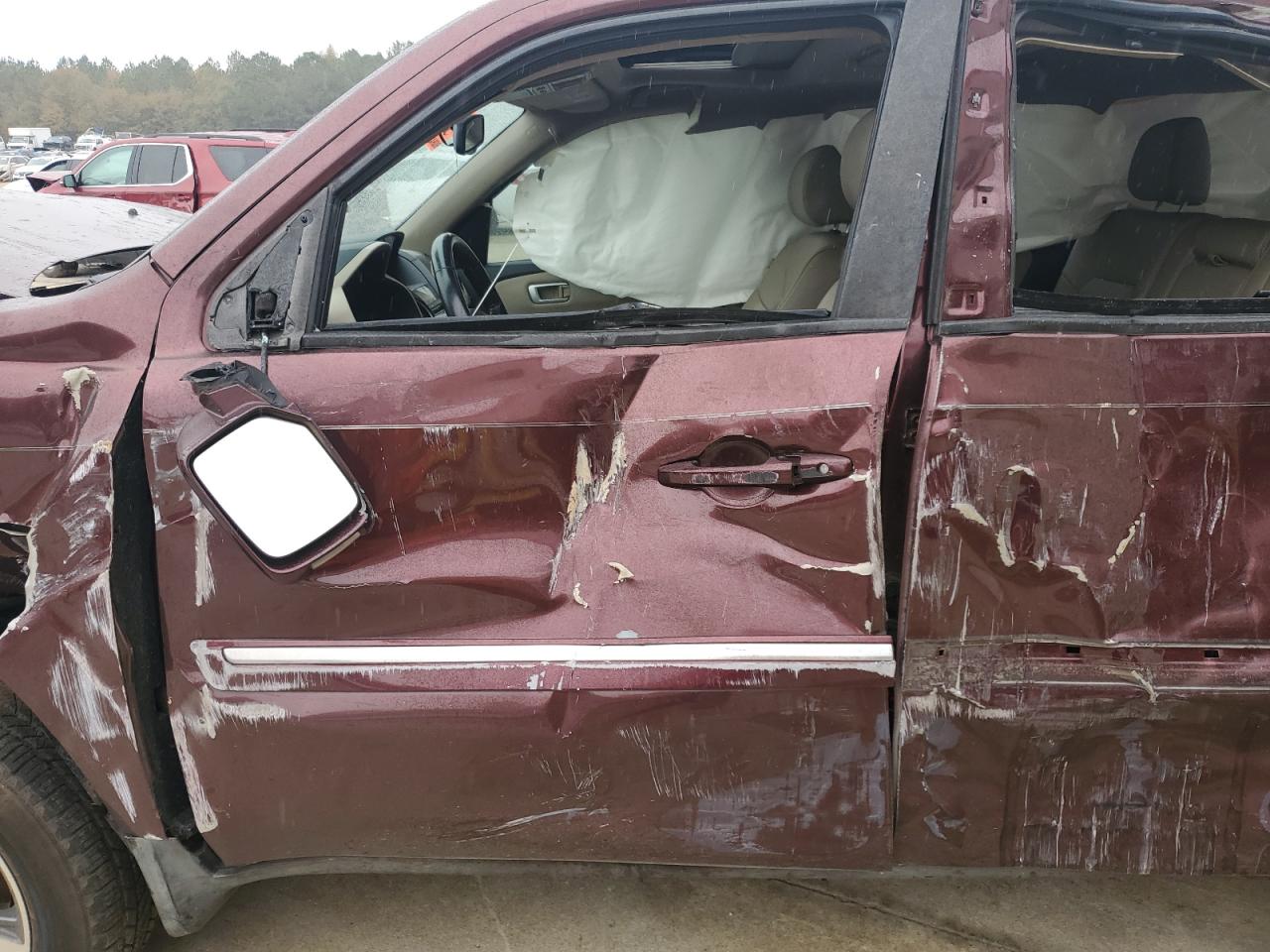 2013 Honda Pilot VIN 5FNYF4H90DB054420 Copart auction photo, all over damage thumbnail 7