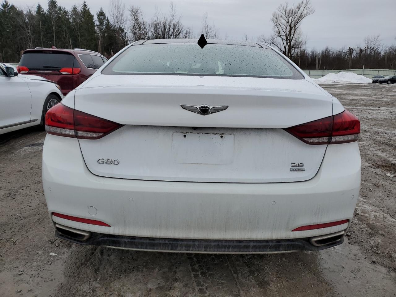 2018 Genesis G80 VIN KMHGN4JE0JU247073 Copart auction photo, front end damage thumbnail 6