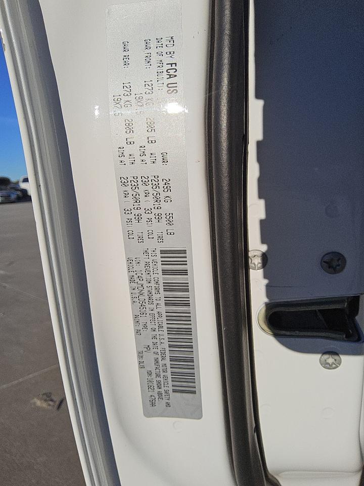 2020 Jeep Grand Cherokee VIN 1C4PJMDNXLD545161 Copart auction photo, minor dent/scratches damage thumbnail 14