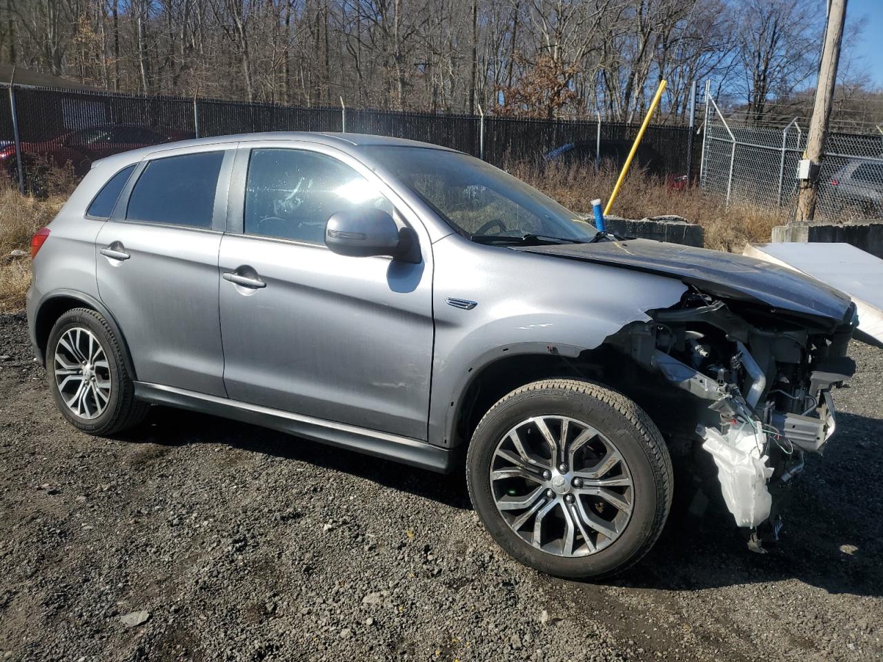 2019 Mitsubishi Outlander VIN JA4AR3AU7KU003089 Copart auction photo, front end / side damage thumbnail 4