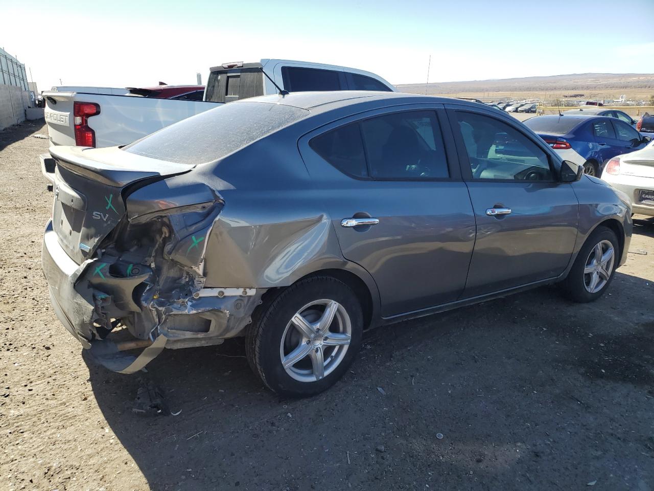2016 Nissan Versa VIN 3N1CN7AP6GL866076 Copart auction photo, rear end damage thumbnail 3