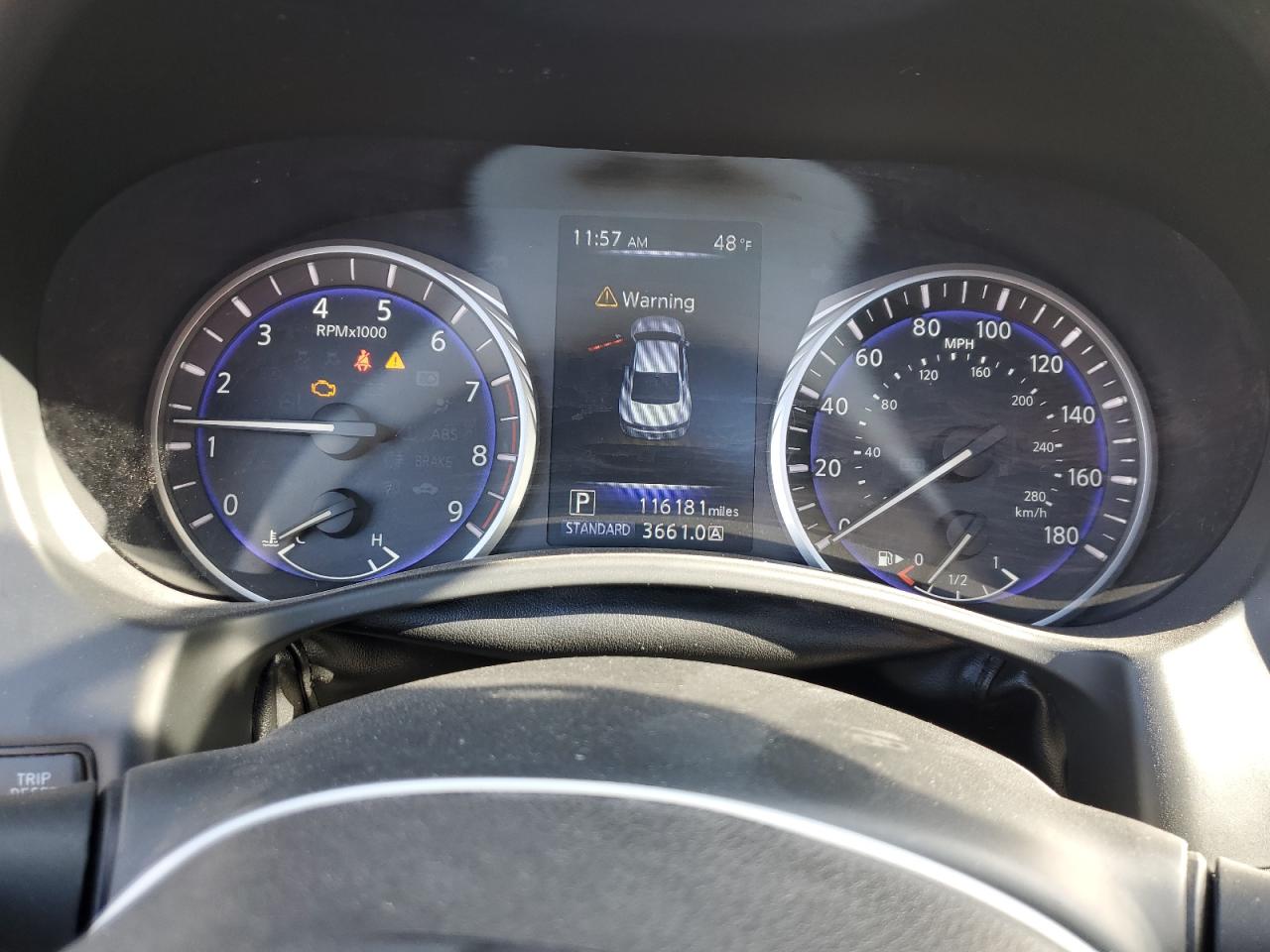 2018 Infiniti Q60 VIN JN1EV7EKXJM342403 Copart auction photo, vandalism / front end damage thumbnail 9