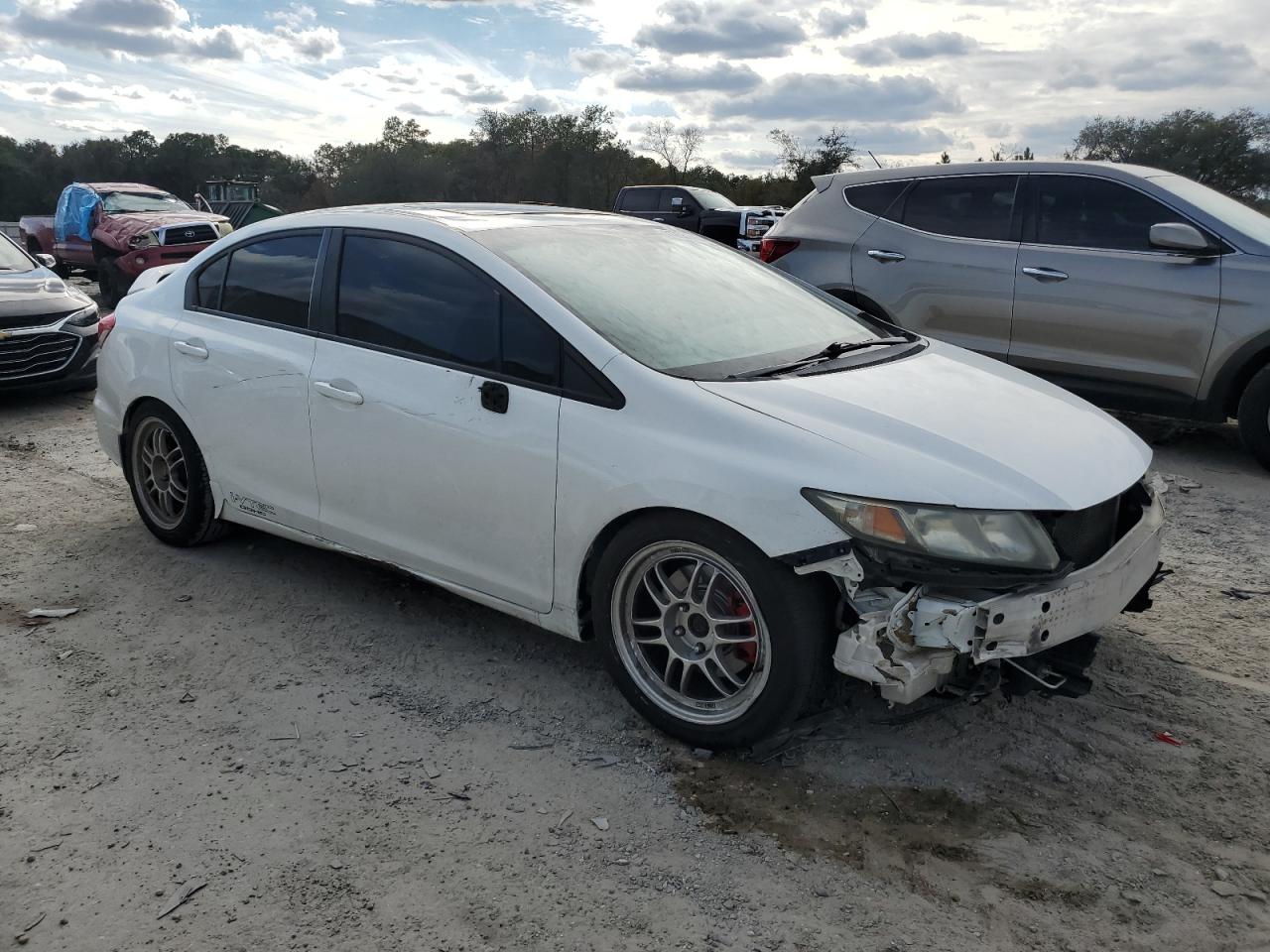 2013 Honda Civic VIN 2HGFB6E58DH700556 Copart auction photo, front end damage thumbnail 4