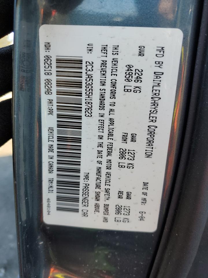 2005 Chrysler 300 VIN 2C3JA53G55H187623 Copart auction photo, front end damage thumbnail 13